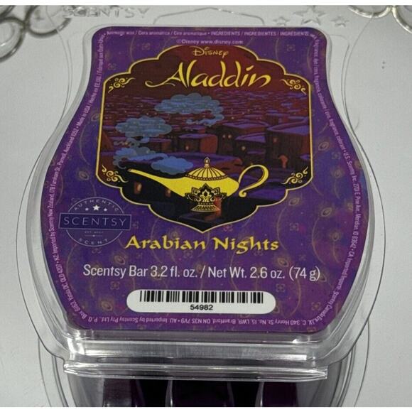 Scentsy Disney Aladdin Wax Collection Limited Edition Set of 5 Bars NEW IN BOX! - Picture 5 of 16